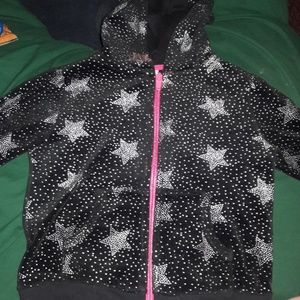 Sparkly black and silver zip hoodie